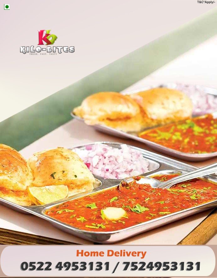 KB_LKO's tweet photo. #PavBhaji #PureVeg #KiloBites
Call 0522 4953131 / 7524953131 for home delivery. https://t.co/hxgI8uKfyG