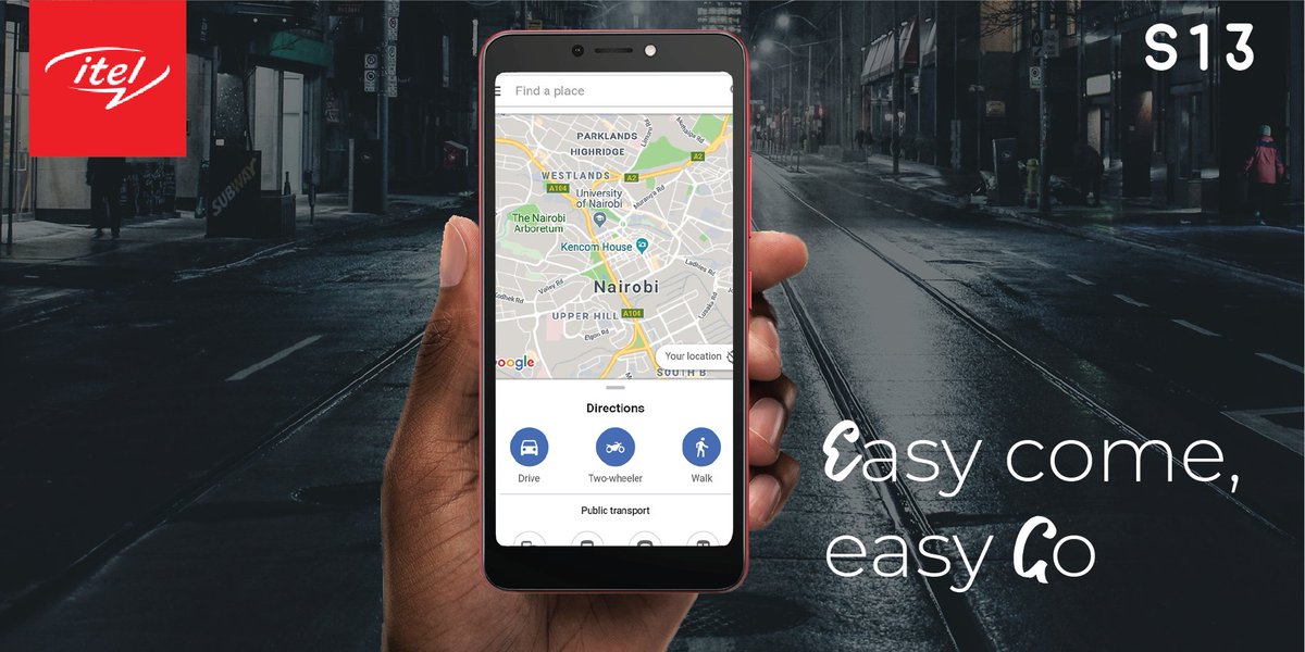 itelKenya's tweet photo. Wataka kuenda mahali na hujui direction? usijali! Movement has been made easier with MapsGo on #A32F #S13  #FingerprintForEveryone #JoinitelEnjoySelfie https://t.co/xc8XGUDVPL