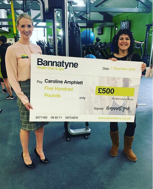 Bannatyne's tweet photo. Well done to Caroline, a member at our #Cardiff club who won £500 in our recent Refer a Friend promotion – check in your club for the latest prize! https://t.co/oNt73Bnq8A
