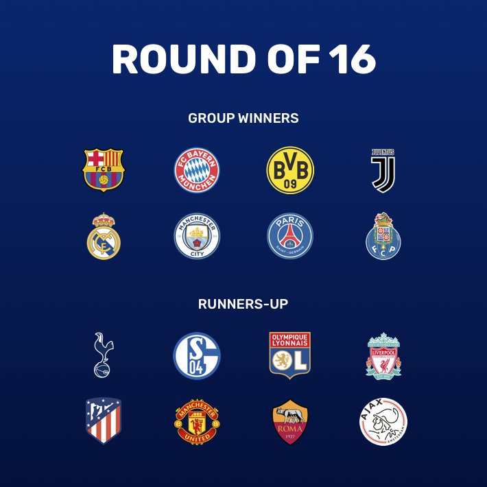 FotMob's tweet photo. 🏆 Champions League Draw

✅ Procedure
- Winners will be drawn against one of the runners-up
- Teams cannot be drawn against a club that played in their group or a team from their own league

🏟️ Matches
- First legs on 12/13 and 19/20 February
- Second legs on 5/6 and 12/13 March https://t.co/jyorRZTafn
