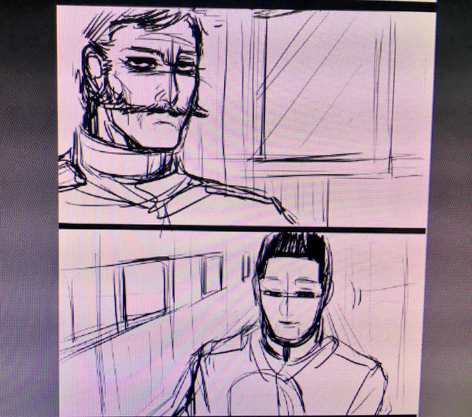 ご飯食べて、さー下書きの続きしよ!って思ったんだけど、これの続き描くの辛すぎて実況見始めるボクゥ 