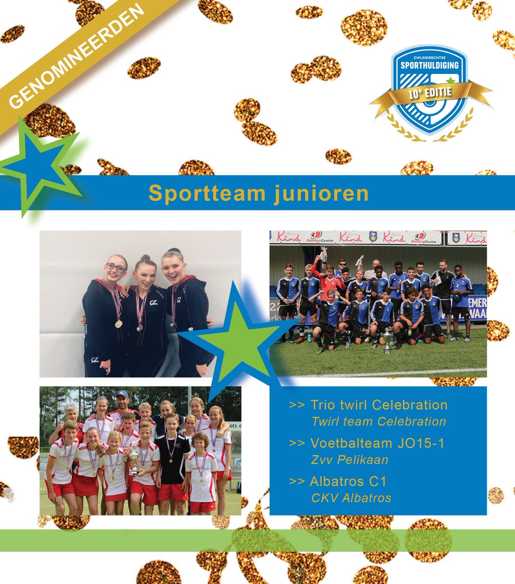gemzwijndrecht's tweet photo. De jury is samen geweest en heeft gekozen. De genomineerden zijn bekend! Wie wordt de Sportman, Sportvrouw,  Sporttalent, Sportteam junioren en Sportteam Senioren 2018? Zie hier alle genomineerden: https://t.co/WtcB7KYPUo https://t.co/Io1XmssIwr