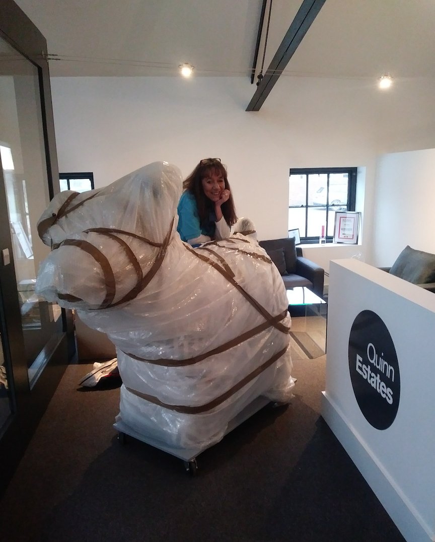 AshfordSnowdogs's tweet photo. @PilgrimsHospice has been out delivering even MORE #Snowdogs to lucky new owners; @Quinn_Estates, @motorlinegroup, @jennergroup and an individual buyer!#FindYourSnowdog https://t.co/EUUCHBRVJG