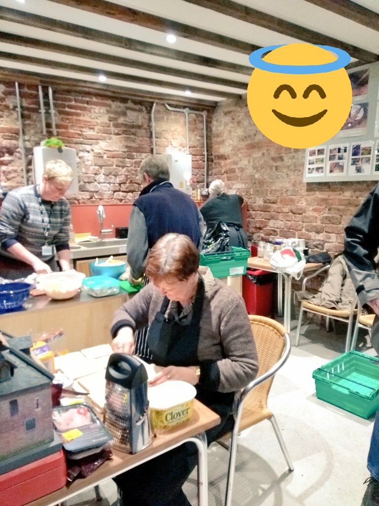 The Red Tower Elves are all working hard this morning. Come down from 11.30 to find out what's cooking. #redtower #guildhall #payf #payasyoufeel #york #peoplehelpingpeople