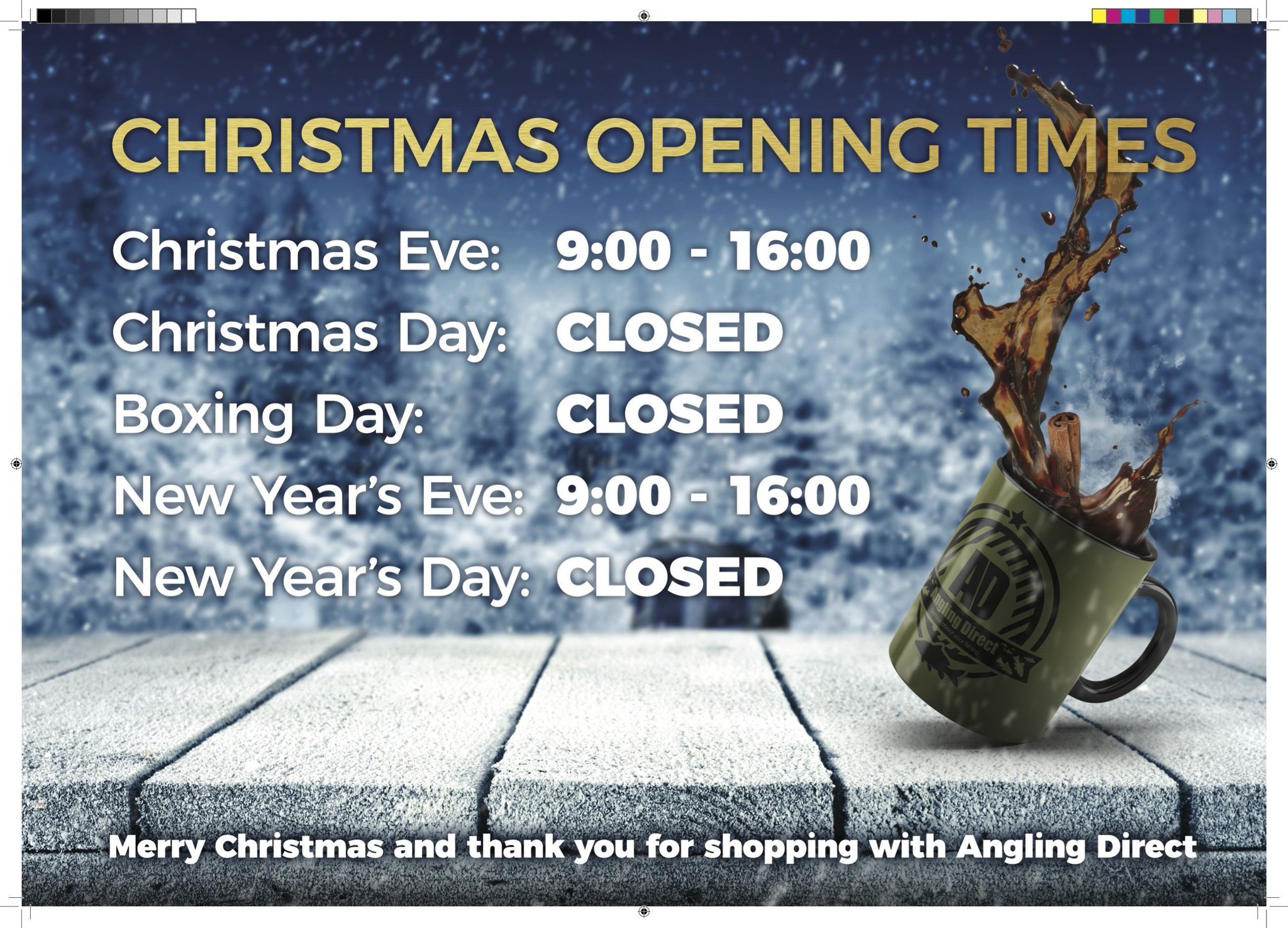Angling Direct on Twitter "Here are our shop opening times over the Christmas period! 