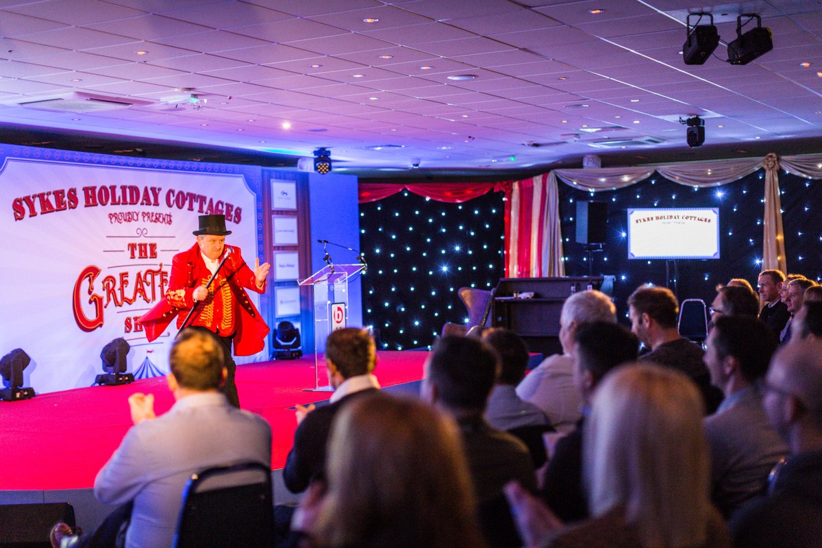 sykescottages's tweet photo. Sykes Holiday Cottages proudly presents The Greatest Show!

Because no one ever made a difference by being like everyone else. We took this year’s conference &amp; Christmas party to the next level by celebrating with music, laughter &amp; quite a lot of singing! https://t.co/JYFmTLfeIe