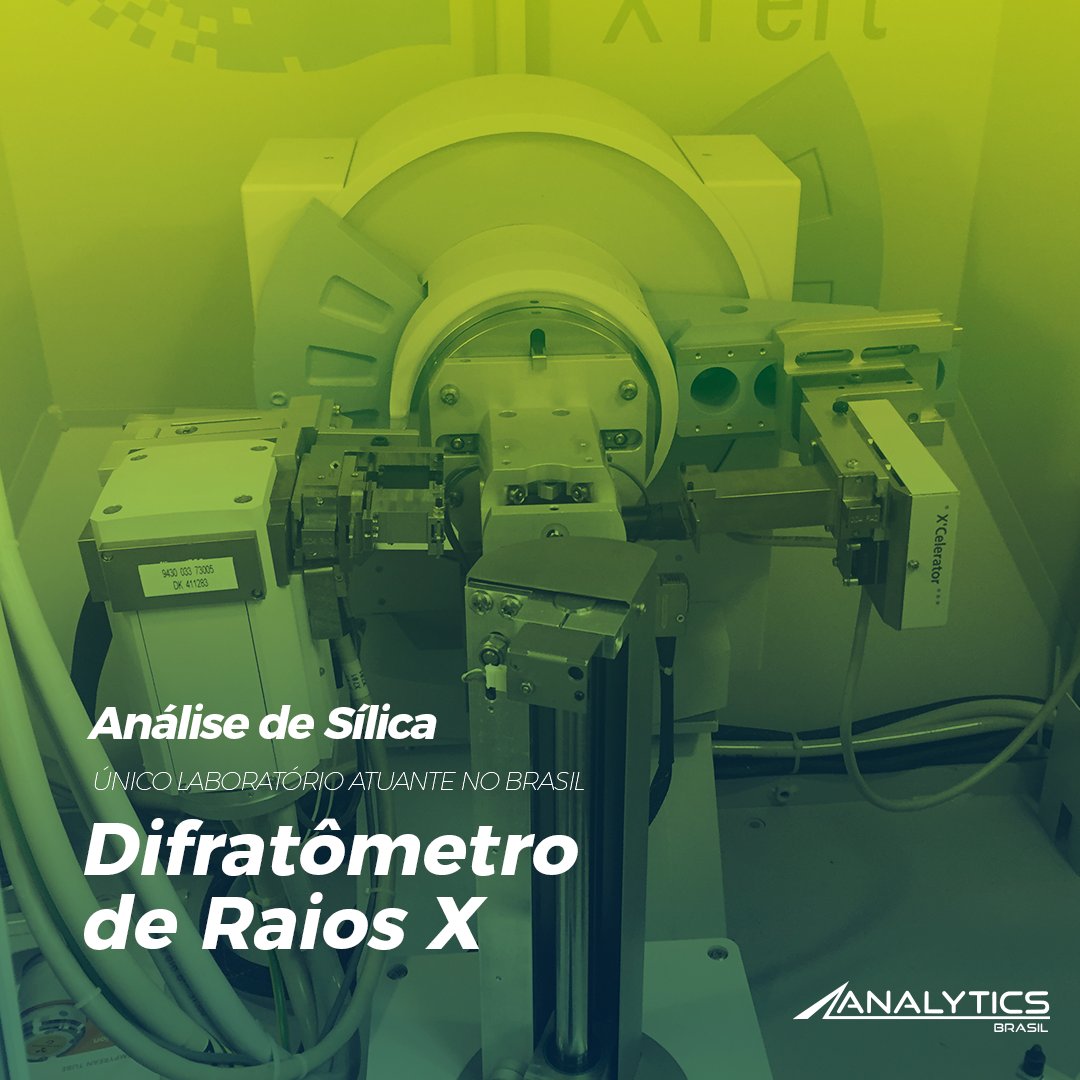 AnalyticsBR's tweet image. Acreditado pela AIHA, a Analytics é o único laboratório atuante no Brasil a utilizar o método de difração de raios x para análise de sílica, por meio do difratômetro de raios X, equipamento ultramoderno que possibilita muito mais precisão e confiabilidade às análises.