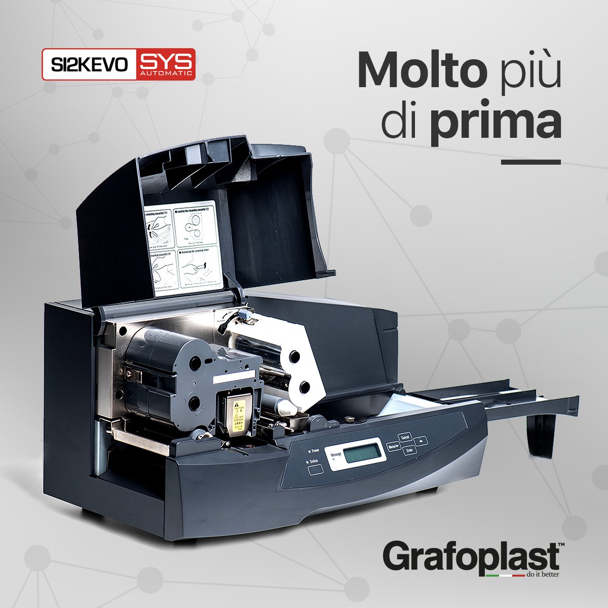 GrafoplastT's tweet photo. Nuova SI2KEVO a #trasferimento #termico, progettata per esprimere la massima #efficienza incrementando il coefficiente di #produttività diminuendo tempi e costi. https://t.co/KmlG2VMjeL