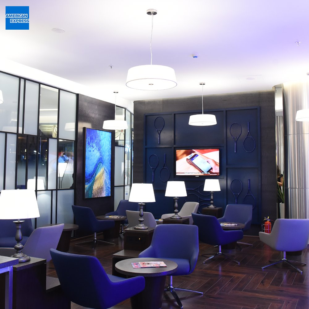 AmexIndia's tweet photo. Catch a glimpse of the new American Express lounge in Mumbai. Say hello to relaxing in style, as you jet set to your next travel destination. #AmexLife #PlatinumLife https://t.co/Yabsm56h4W