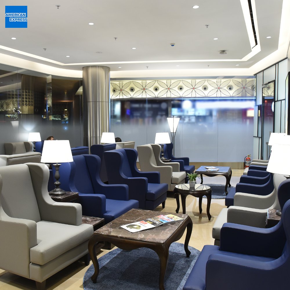 AmexIndia's tweet photo. Catch a glimpse of the new American Express lounge in Mumbai. Say hello to relaxing in style, as you jet set to your next travel destination. #AmexLife #PlatinumLife https://t.co/Yabsm56h4W
