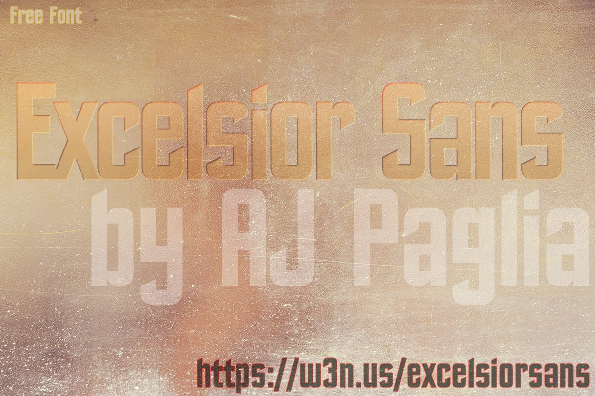 fontjournal's tweet image. Excelsior Sans - #Free Bold #Font &amp;amp; #WebFont by AJ Paglia - Commercial Use OK - Download from Font-Journal... 
w3n.us/excelsiorsans