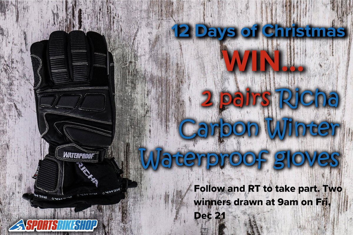 The end might be in sight, but we're not slowing down just yet 🎅 We've got two pairs of Richa Carbon Winter Waterproof gloves looking for hands to love them. Just follow us and RT this post to be in with a chance 😁 Winners chosen tomorrow at 9am! bit.ly/RichaCWW