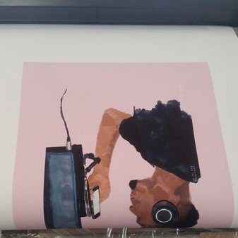 GalleryWoWalls's tweet photo. Hot Off The Press: Daryl Reid's work being printed before it was hung up at DMU #GWW04 https://t.co/PkbznyvZC3