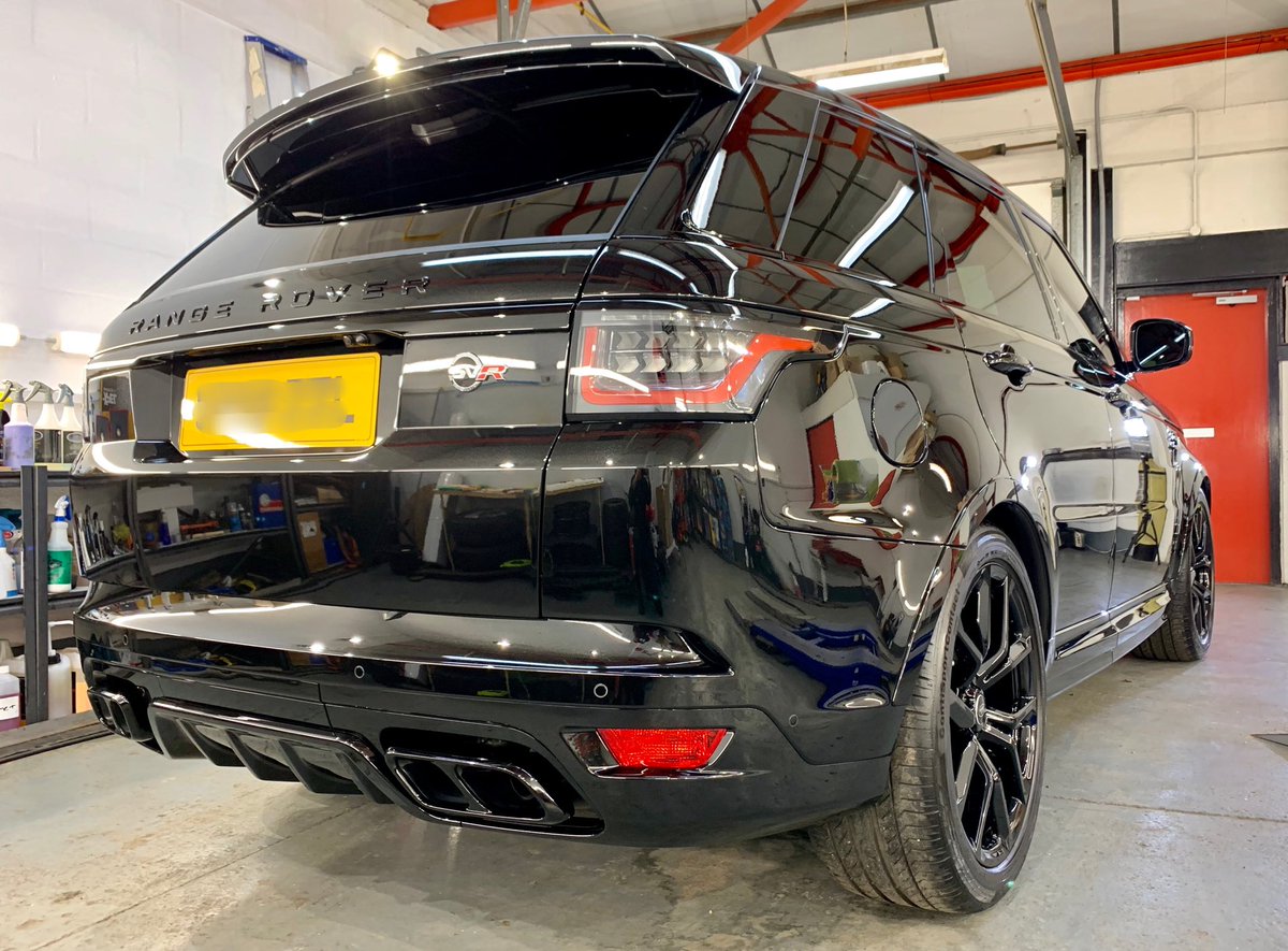 ARDetailing1's tweet photo. Range Rover sport svr following a new car detail. #detail #detailing #car #cardetailing #glasgow #scotland #rangerover #sport #svr #black https://t.co/HZSdHDCaXB