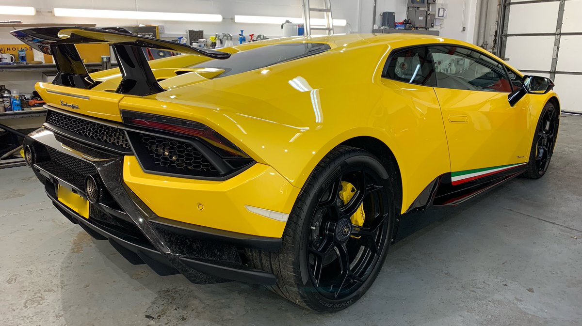 ARDetailing1's tweet photo. Lamborghini huracan performante following Xpel ultimate paint protection film. #detail #detailing #car #cardetailing #xpel #lamborghini #huracan #performante #yellow #carbon #glasgow https://t.co/oulUqc0DfR