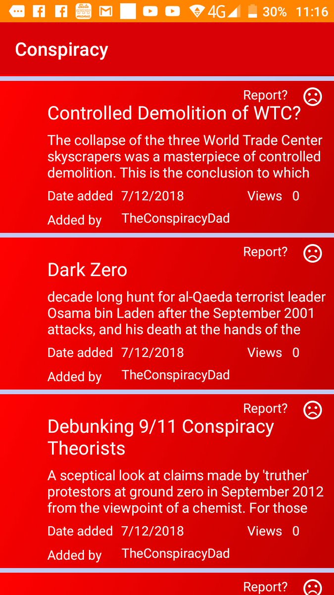 P9pStudios's tweet photo. Few documentaries that are available in our 911 conspiracy genre. Download p9p documentaries now from playstore https://t.co/bAs3k6EYbL

#Documentary #Conspiracy #alttruth #tradecentres #factual #whogained #bushdid911 #FakeNews https://t.co/f0pbKBGI1a