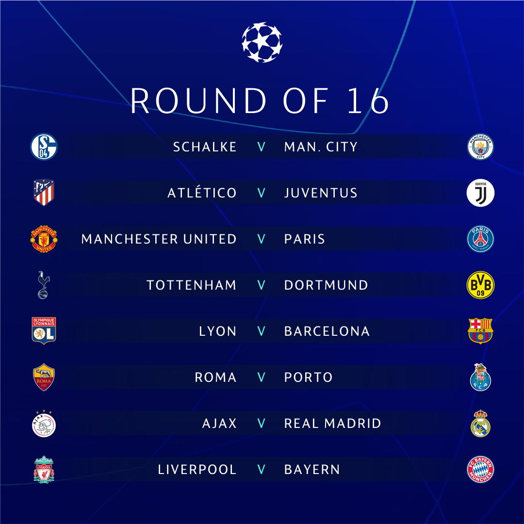 UEFA Champions League on X: The quarter-finals are set! ✔️ What's your  reaction to the draw? #UCLdraw  / X