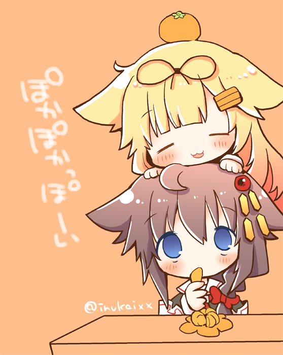 時雨(艦これ) ,夕立(艦これ) ,夕立改二 「こたつ、あったかいっぽーい! 」|犬飼/さかなのマーチ【BOOTH新作追加/名古屋コミティア【D-24】】のイラスト