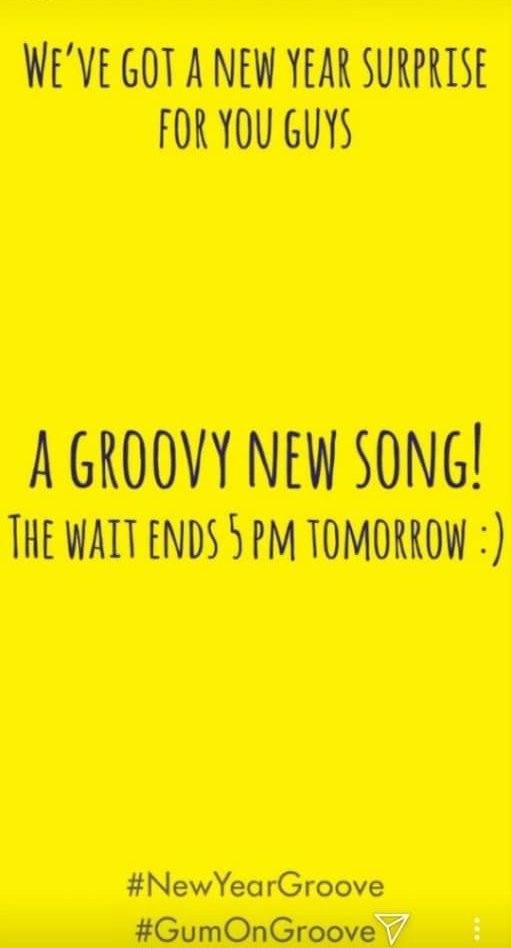 Rockstar @anirudhofficial has a surprise new year song releasing tomorrow at 5pm!!
#GumOnGroove #NewYearGroove 😍🎉