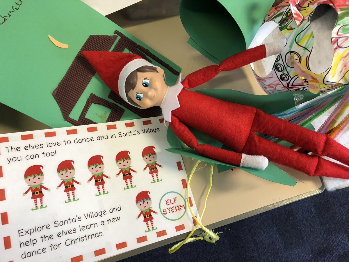 KirktonPS's tweet photo. Elfie is resting in the sleigh, heβs been dancing with the elves in Santaβs Village. Elfie has challenged P1-3 to a dance challenge, weβre using our coding skills to help the elves dance #ElfSTEAM #STEAM #ElfontheShelf #DigiLearnScot https://t.co/fb8ewbNv4f https://t.co/2GwghmHrTj