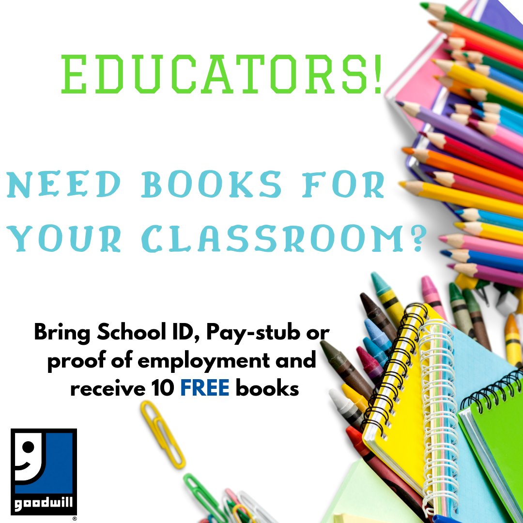EDUCATOR BOOK GIVEAWAY! We appreciate all that you do. If you are employed through a school or daycare, stop by our Wooster or Millersburg location for your FREE books. #teachers #thankyou