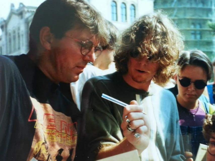 Skeeter1066's tweet photo. Happy 60th @m_millsey (Photo from when we were young, so much younger than today. Oslo Aug 3, 1995 ) https://t.co/UvshEUFRPd