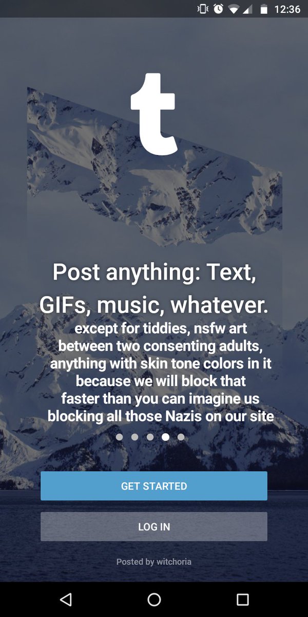 Sango_Blep's tweet photo. I was talking to a friend about how we keep clicking on tumblr today out of habit and she was so nice and updated their log in screen for them! #tumblr https://t.co/ddsSLsyPDp