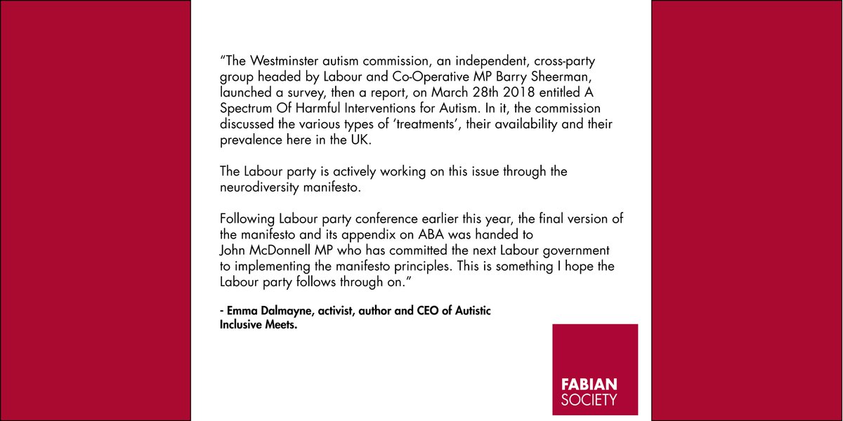 thefabians's tweet image. The message loud and clear from the current government is that we – autistic people - do not matter but @uklabour is actively working on this issue, argues activist and author @EDalmayne &amp;gt;&amp;gt; bit.ly/2QLd3bd