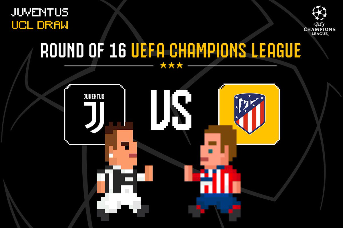 juventusfcid's tweet photo. RESMI | Juventus akan menghadapi  @Atleti   di 16 besar UEFA @ChampionsLeague  !
#UCLDraw #ForzaJuve https://t.co/cPjxIjO7NS