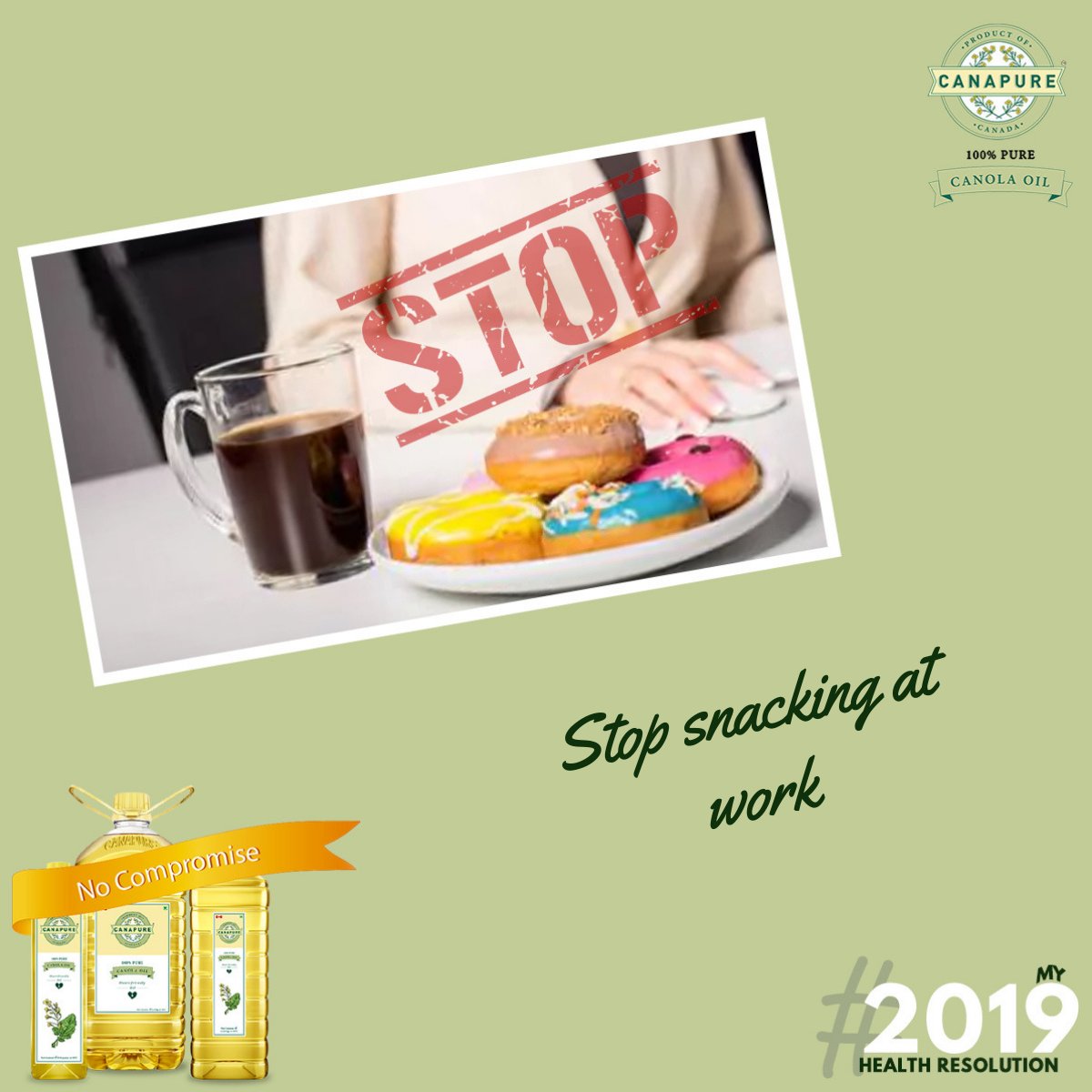 CanapureIndia's tweet photo. The most common and the most obvious one.
#My2019HealthResolution should be that of snacking at work specially extra oily ready to eat stuff. This kind of snacking actually contributes towards indigestion and several other issues to name a few.
How many of you agree with us? https://t.co/33jWLD6Xnj