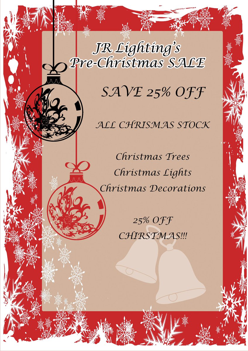 JR_Lighting's tweet photo. Save 25% off all Christmas Decorations at JR Lighting! #newry #ChristmasSale https://t.co/2UDGwqqP6C