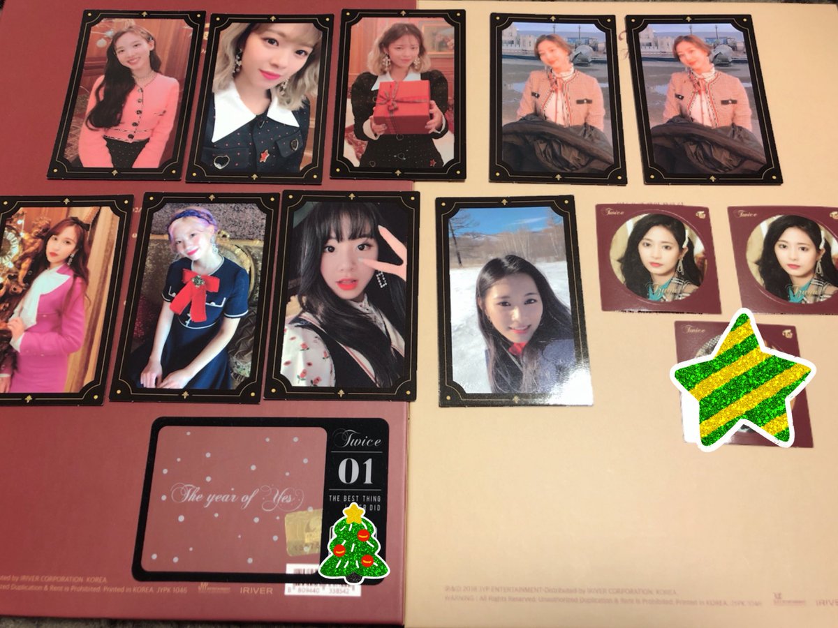 あき Twitterren The Year Of Yesトレカ交換 譲 トレカ ステッカー 画像1枚目 Cd 画像2枚目 Qrカード 1 求 トレカ 画像3枚目のミナ ステッカー モモ サナ Cd サナ Qrカード 1 4 9以外 3 21京セラ公演にて手渡しでの交換希望です Twice Twiceトレカ