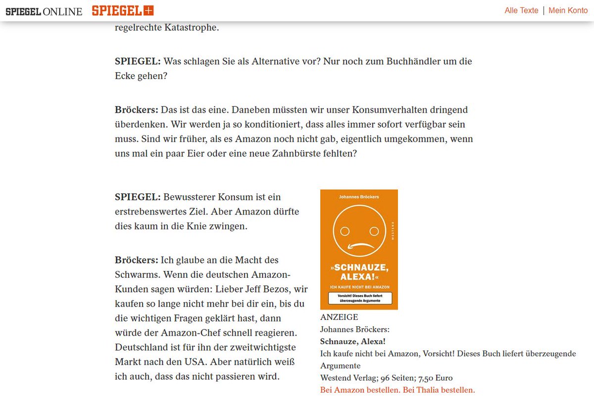 Ulrich Schulze A Twitter Warum Ich Nicht Mehr Auf Amazon Bestelle Buch Zum Thema Jetzt Hier Bei Amazon Bestellen