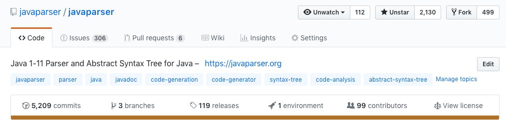 ftomasse's tweet image. #javaparser is looking for contributor number 100.
Could that be you?