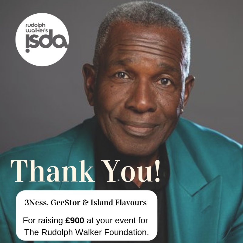 Thank you @GeeStorProd @EddieNestorMBE @RobbieGee7 @3ness & #IslandFlavours for raising £900 for The Rudolph Walker Foundation at your recent event! 👏🏽👏🏽 #Fundraising #RWF