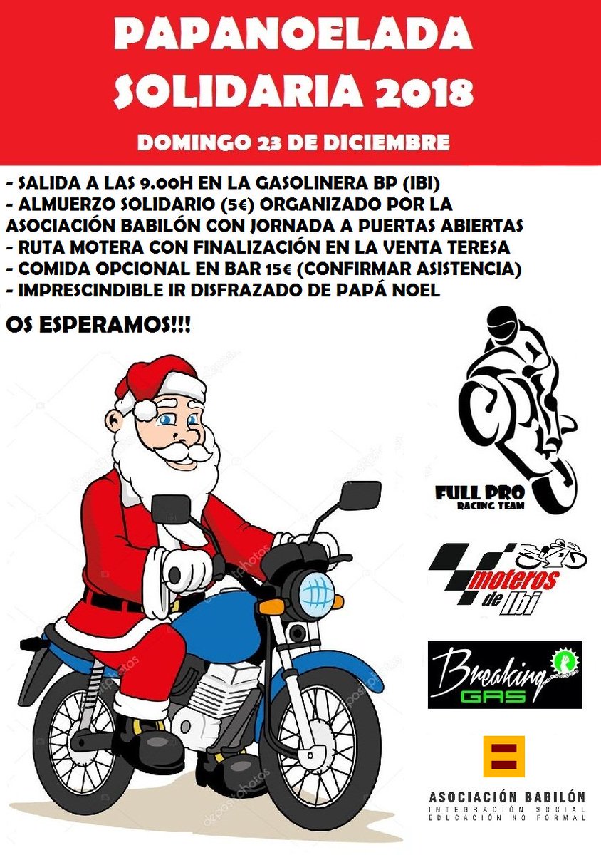 La Asociación Babilon nos invita a su Papanoelada motera 🏍️🛵🎅 / L'associació Babilon ens invita a la seua Papanoelada motera 🏍️🛵🎅