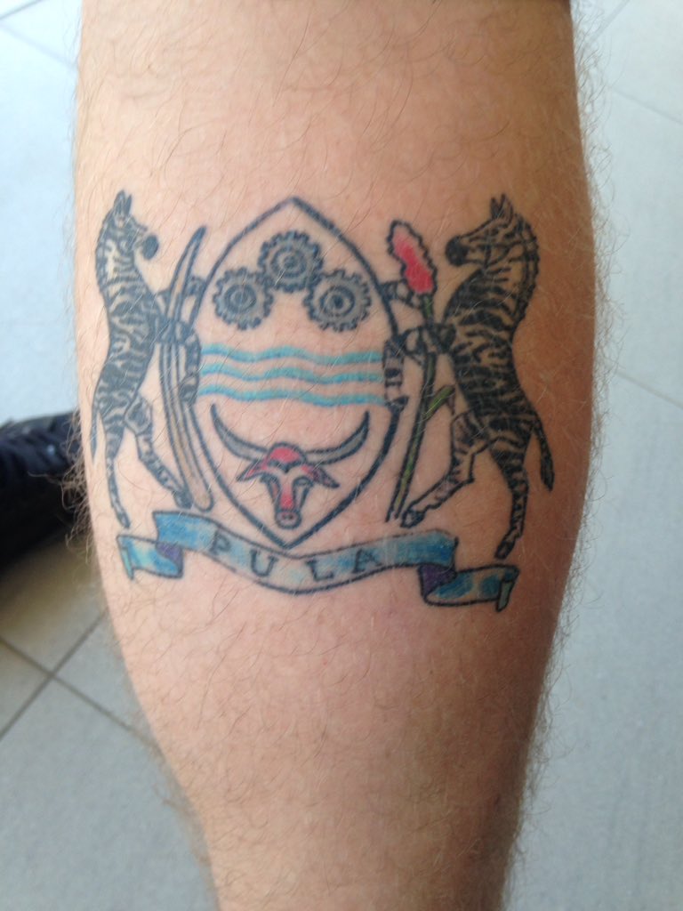 This is the best tattoo I've seen this year. I asked him if I can take a picture.
Pula✊🏿 Motswana