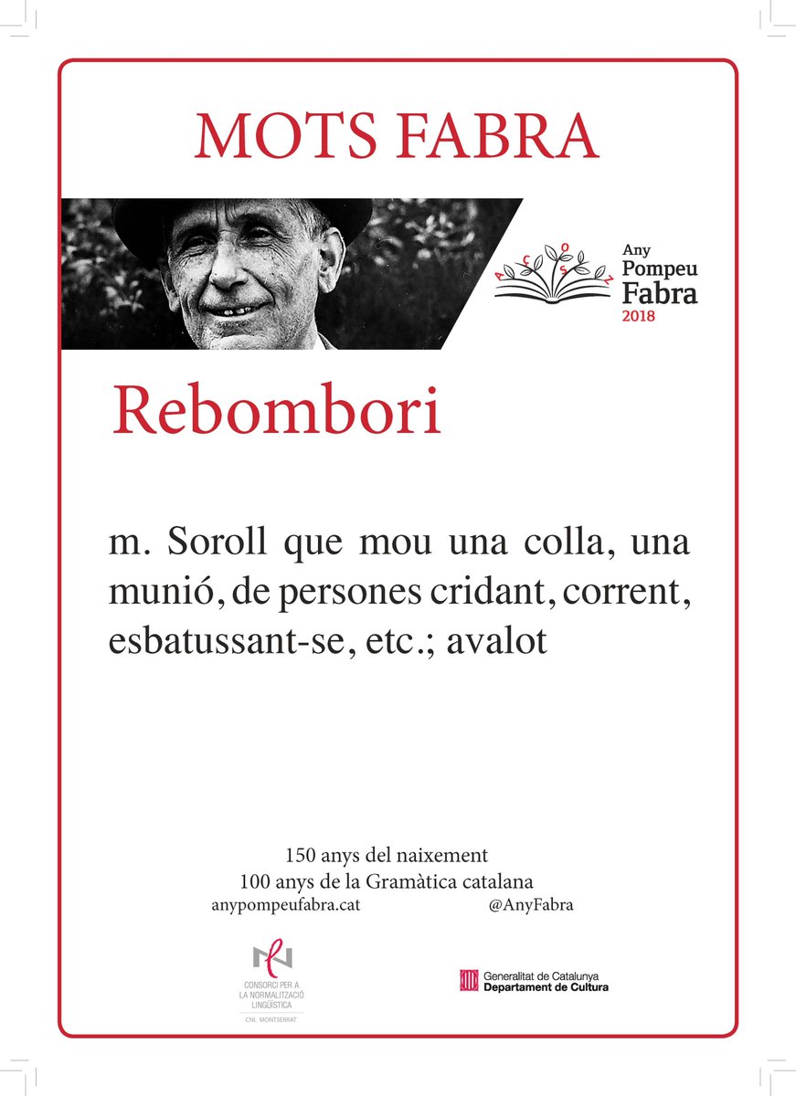 CNLMontserrat's tweet photo. #AnyFabraCPNL @AnyFabra #motsFabra #cnlmontserrat #rebombori #soroll, #xivarri #cridòria #renou #escàndol #fressa #revolta #rebel·lió #avalot #tumult #sedició #disturbi #motí #bullanga https://t.co/jWVmbIdkuw