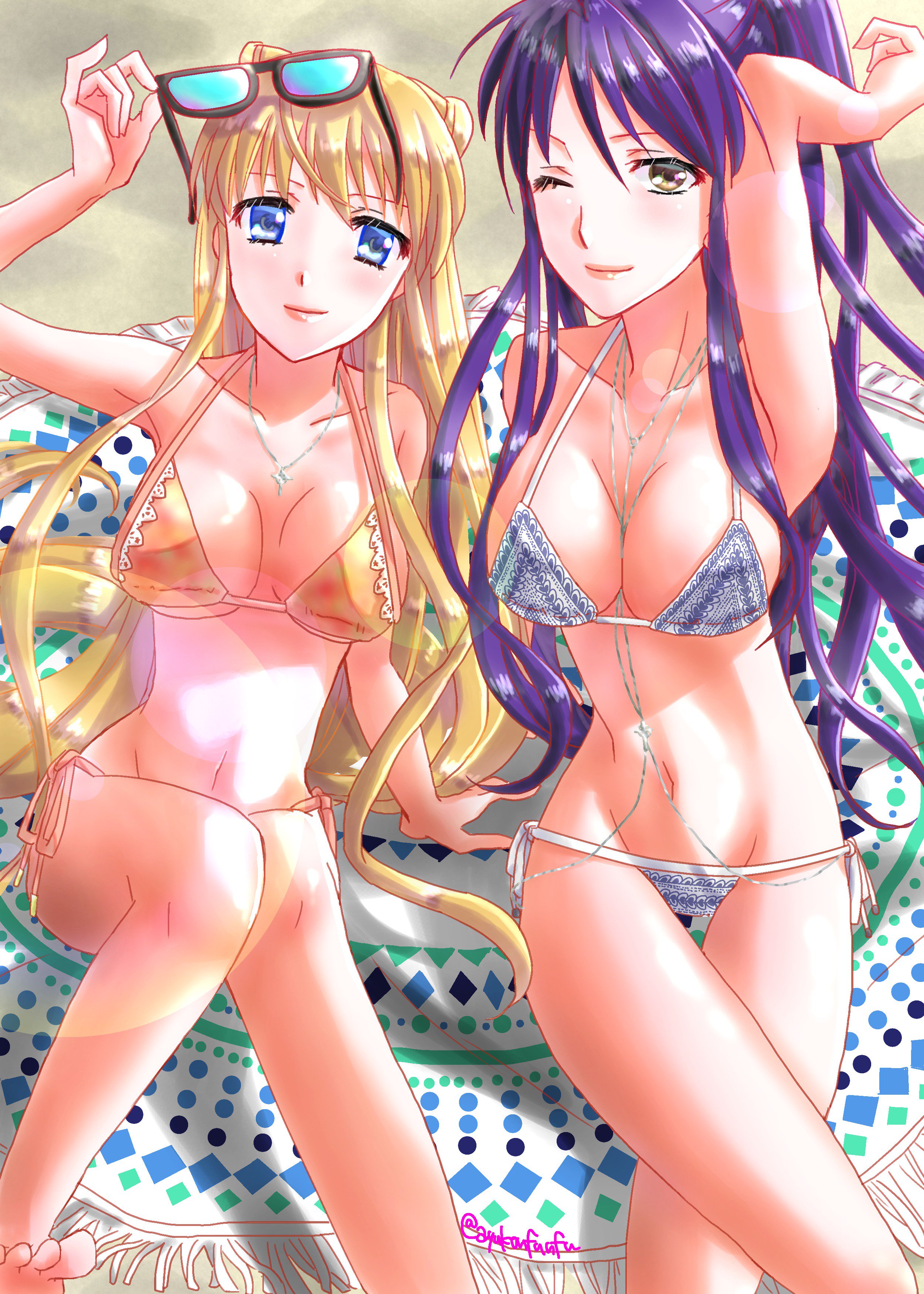 あゆこ リクエストでローラと神裂の三角ビキニ いまだラウンドタオルかわいいと思ってるんだけど 流行おわってるかな とある とある魔術の禁書目録 Acertainmagicalindex ローラスチュアート 神裂火織 T Co Oxypyhotvl Twitter