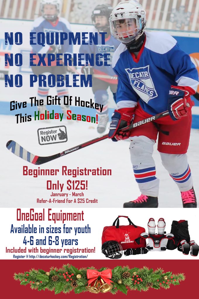 DecaturHockey's tweet image. Now offering refer-a-friend credit for mid-season registration!