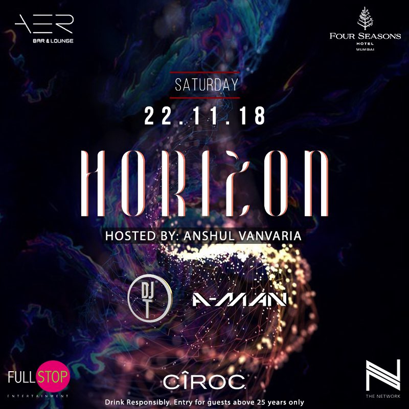 Fullstop_ent's tweet photo. This #Saturday, #drink and #dance to our tunes all night long as DJ T and DJ Aman take over the deck at AER, Four Seasons.  

Let's make it a #December to remember!  

Reservations: +91 9820587879 / +91 9820491493 

#Commercial #HipHop #ThingsToDoInMumbai #MumbaiNightlife https://t.co/1kW0ZwLNhx
