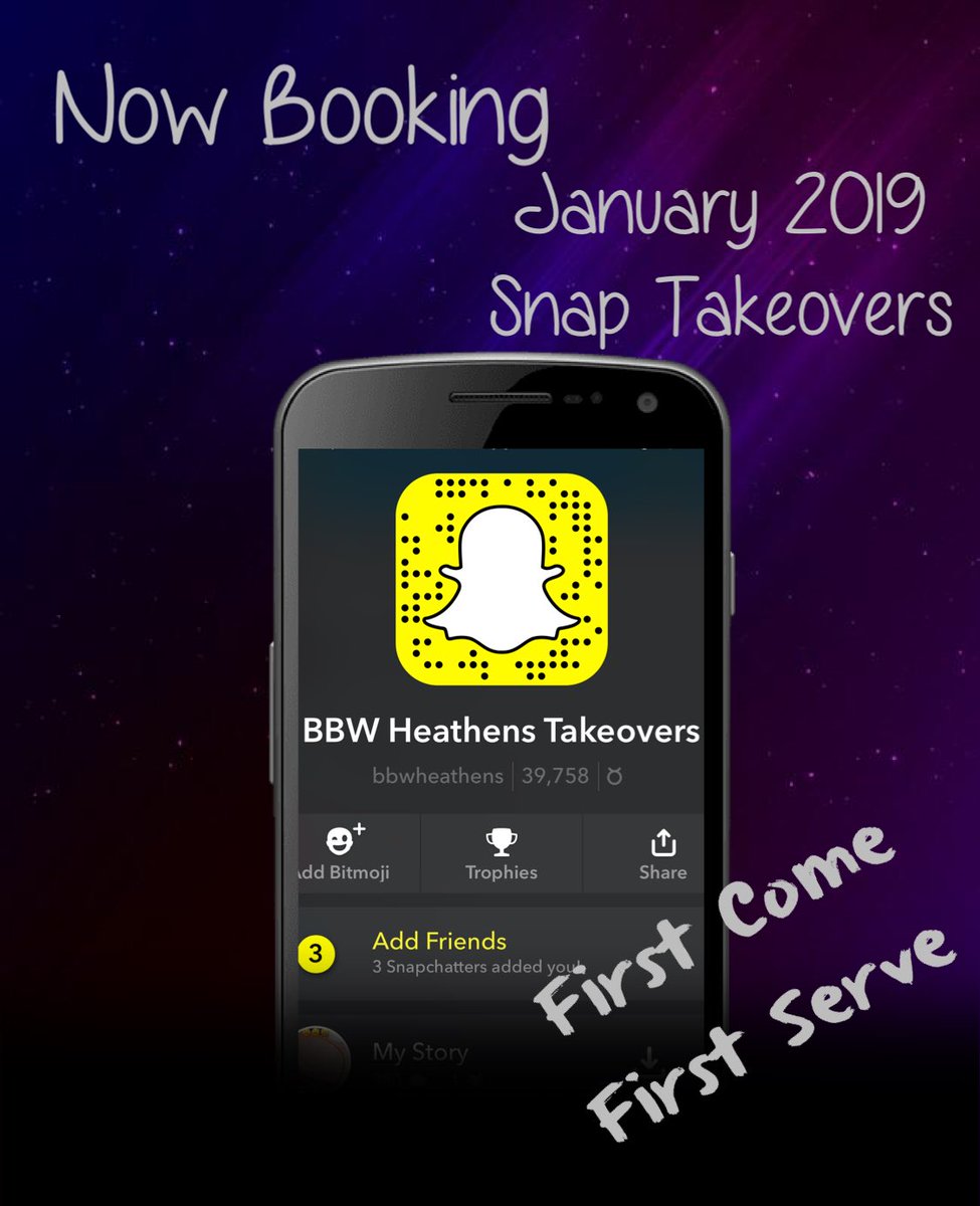 BbwHeathens's tweet photo. 📱now booking📱
JANUARY SNAP TAKEOVERS
📱👻📱👻📱👻📱👻📱
First come first serve
Dates available:
Jan 1-6
Jan 7-26
Jan 27-29
Jan 30
📱plenty of dates available for now
📱first come first serve
Dm to book
#snaptakeover #bbws #sexysnap #heathensshouts #bbwsnapchat https://t.co/W1S5o3HLPo