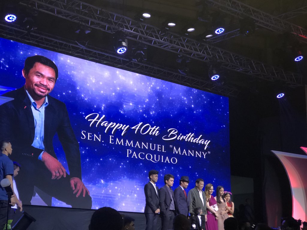 LOOK: President Duterte personally greets Sen. Manny Pacquiao a happy birthday. 