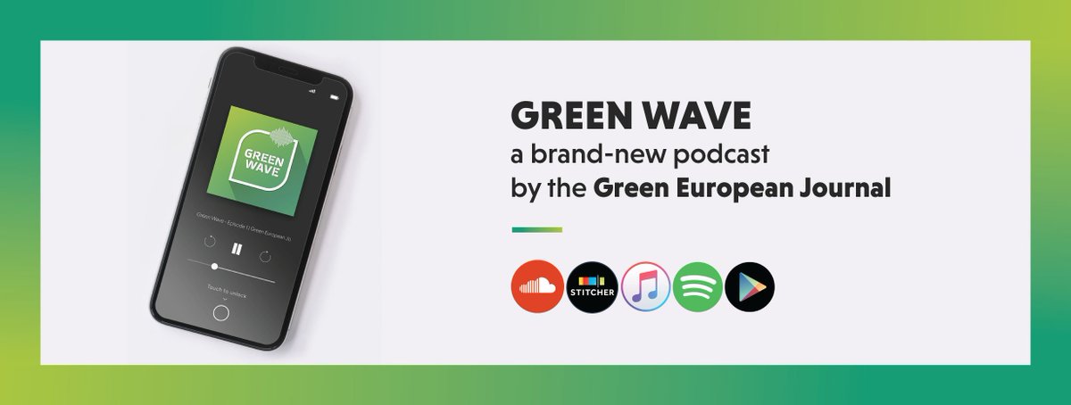 GreenEUJournal's tweet photo. You can now listen to the #GreenWave podcast on iTunes, Spotify, Google Podcasts &amp; other major podcast apps!

Listen to our in-depth articles &amp; analyses on progressive politics &amp; green ideas whenever &amp; wherever you want.
Also find us on our website here ➡️https://t.co/rJGxvDUo5w https://t.co/aeF4GmaS8Y