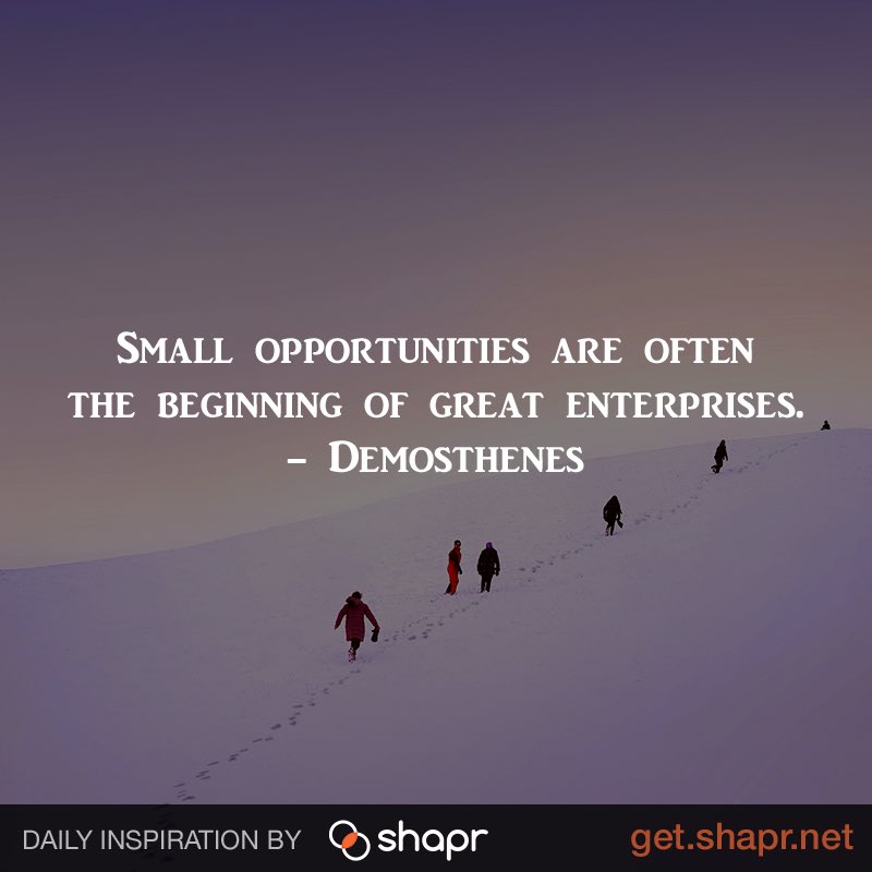 fleetmeiser's tweet image. Small opportunities are often the beginning of great enterprises - Demosthenes
#socialselling #salesdevelopment #enterprises #blockchain #businessdevelopment #opportunities #MondayMotivation
