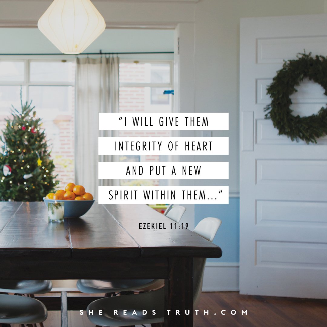 SheReadsTruth's tweet photo. “I will give them integrity of heart and put a new spirit within them.” —Ezekiel 11:19
God knows that we are prone to wander, and He leads us anyway. Read Day 16 of the Advent reading plan at https://t.co/C6UQcUn3B2. https://t.co/3JNPnFZVf3
