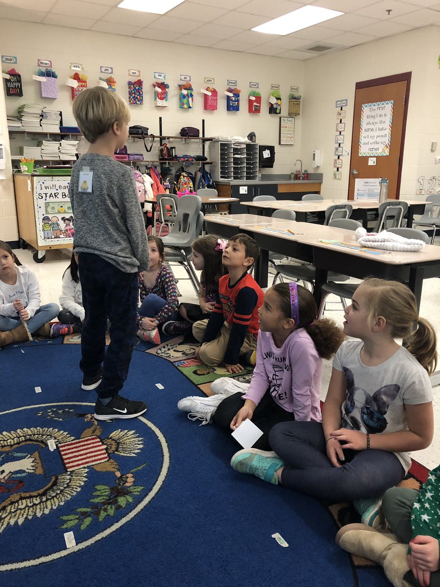 Practicing questioning and inferencing skills while building our classroom community during a game of Heads Up!