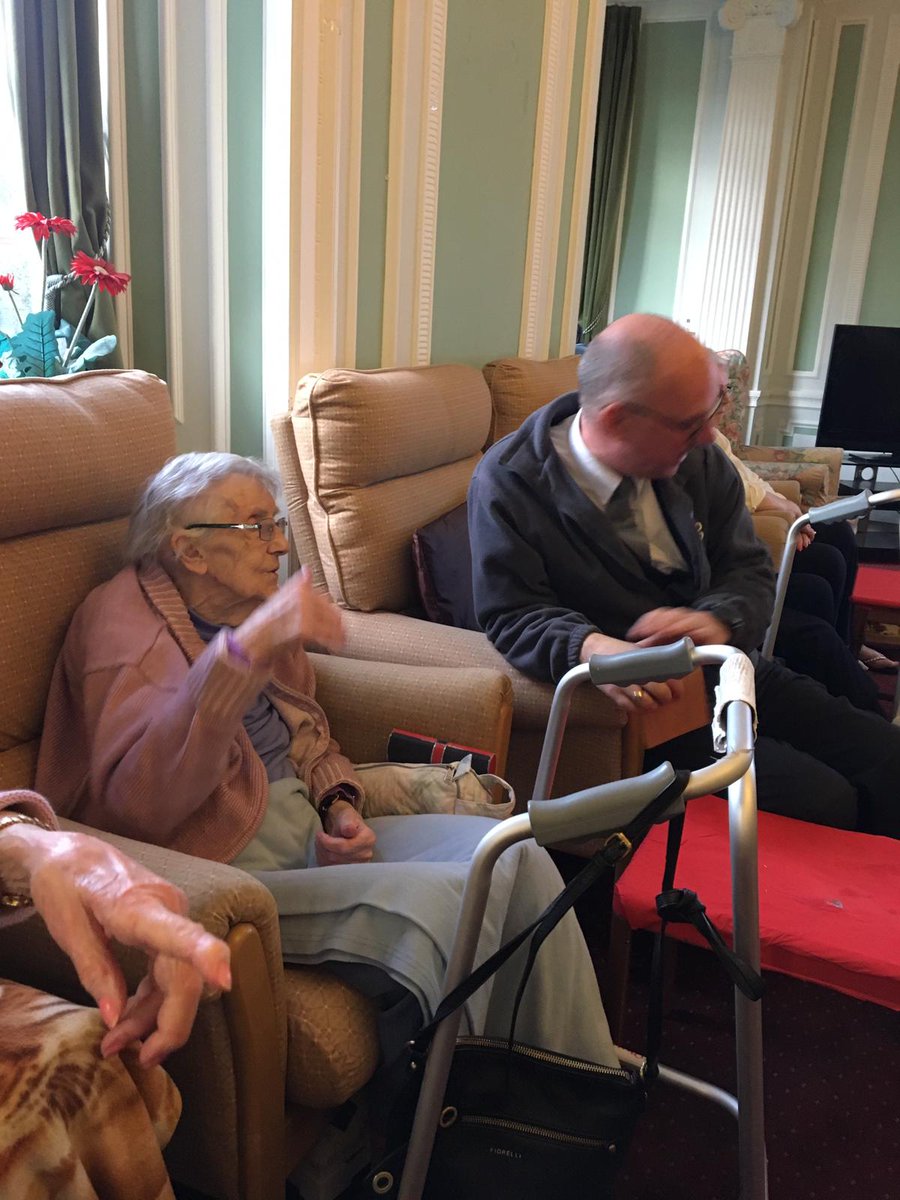 Elton hall care home, Samantha and Eddy #coopcommunity #coopfamily #coopfuneralcare the resident's love our afternoon with them