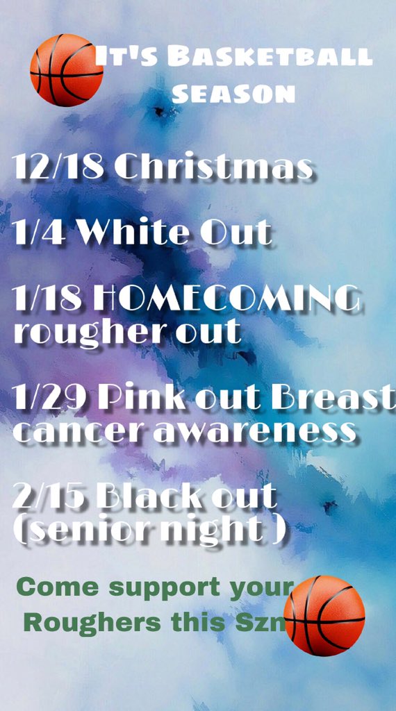 MHSrougherpride's tweet photo. Come out and be the loudest you can to support our Roughers at their home games!!!! Be there or be lame🤪 https://t.co/bt8Q1FGJTS