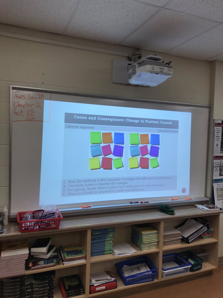 douccath's tweet photo. #HereIam thinking, inquiring, collaborating, using vertical non permanent surfaces, contributing, thinking about my thinking #causeandconsequence #creatingthinkingclassroom #WhatWCDSBDoes @TheBlueBlast https://t.co/vlUirHs8HG